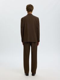 RELAXED FIT DOUBLE-BREASTED BLAZER, Demitasse, highres