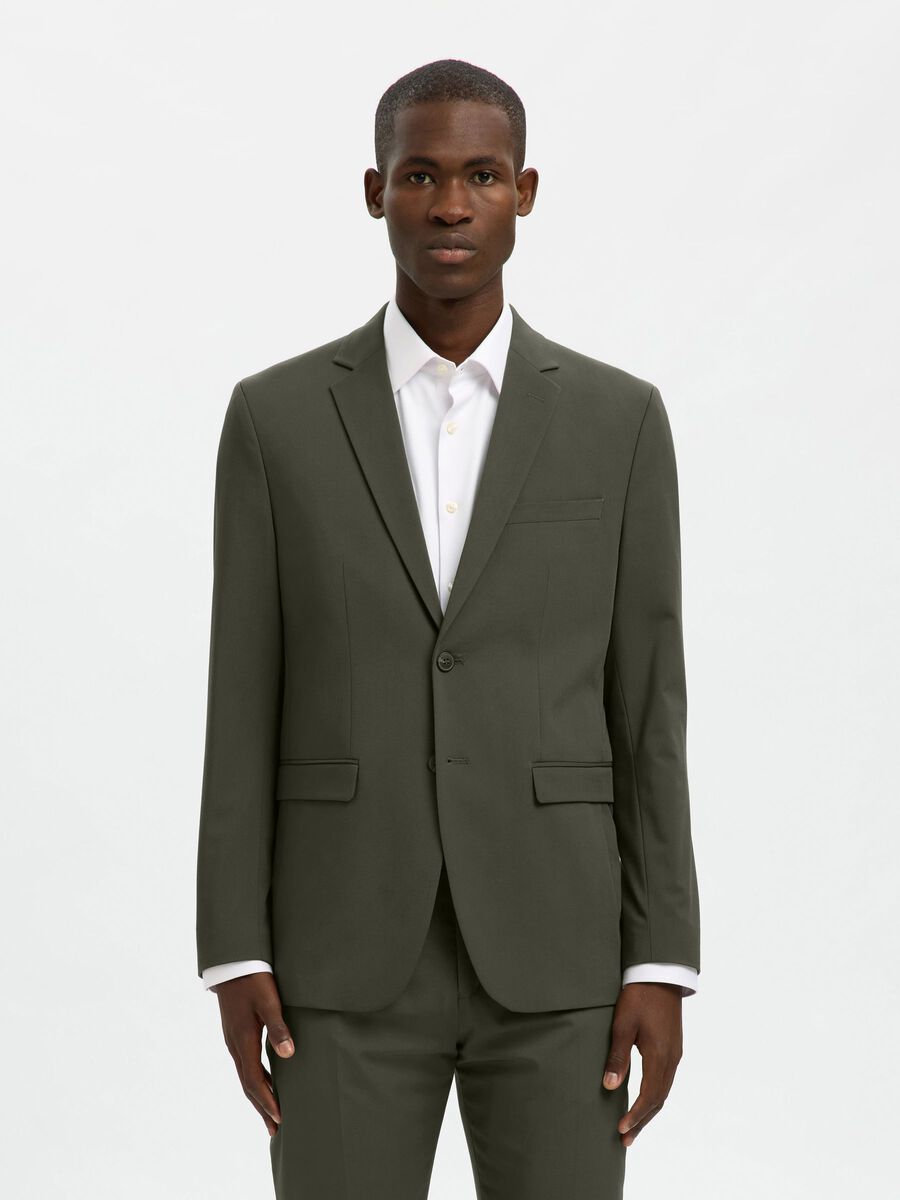 Product tile image - VISCOSE BLEND SLIM FIT BLAZER, Forest Night | 16087824_ForestNight