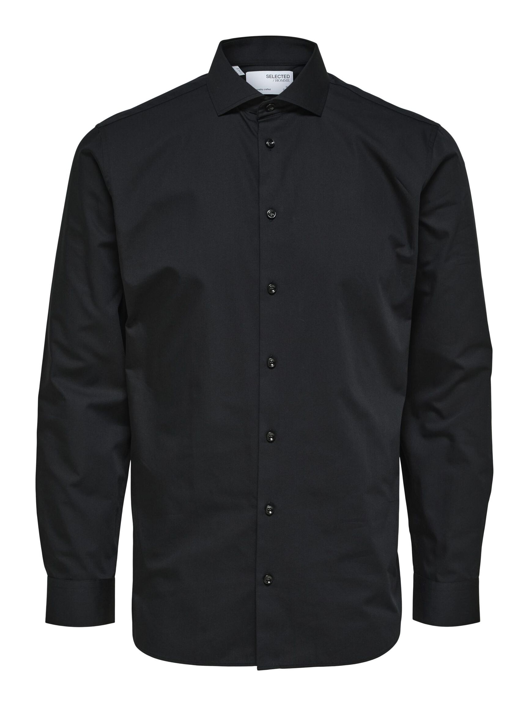MANGA LARGA CAMISA, Black, highres