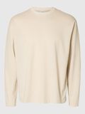 Selected LOOSE FIT  LONG-SLEEVED T-SHIRT, Oatmeal, highres - 16097847_Oatmeal_001.jpg