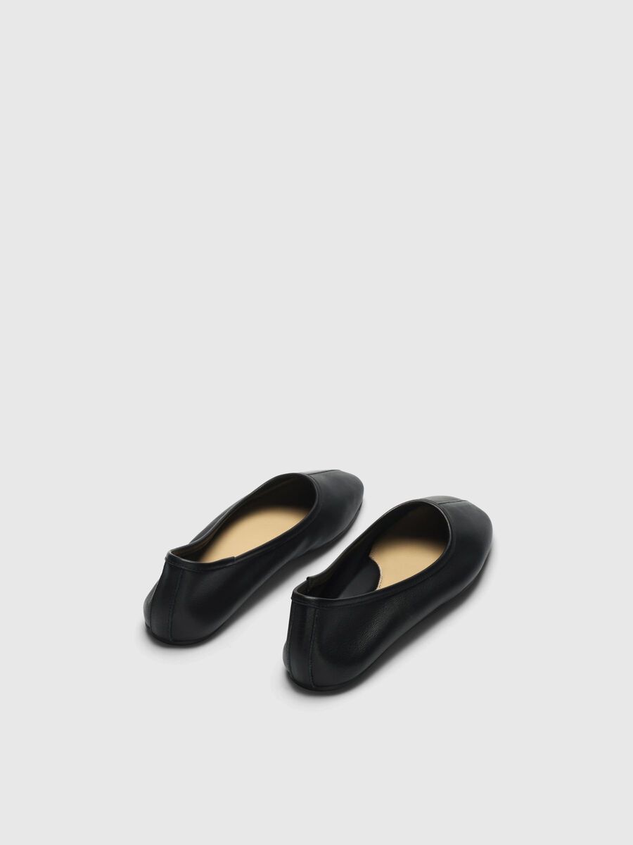 Selected LEATHER BALLET FLATS, Black, highres - 16092704_Black_005.jpg