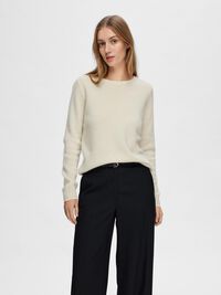 100% KASCHMIR PULLOVER, Birch, highres