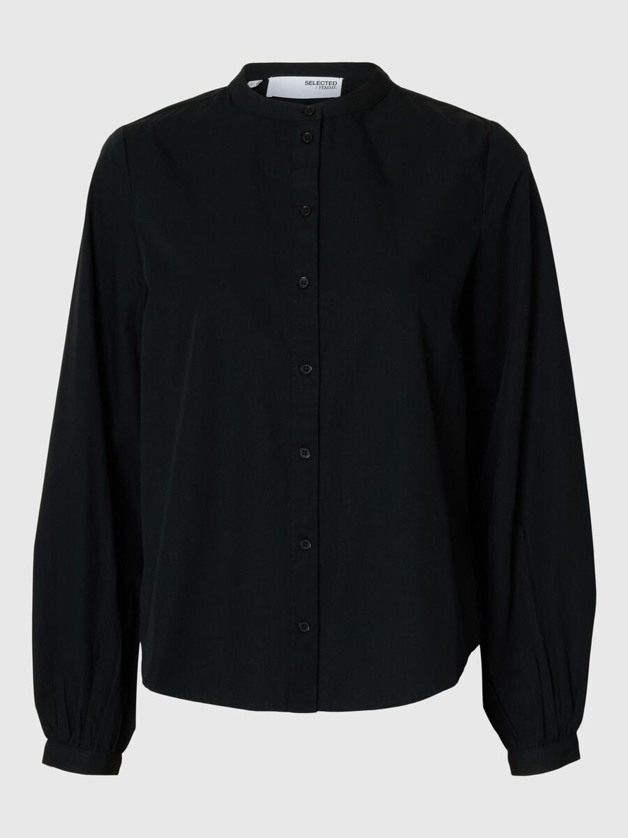 Selected 100% BAUMWOLL LANGARMHEMD, Black, highres - 16097908_Black_001.jpg