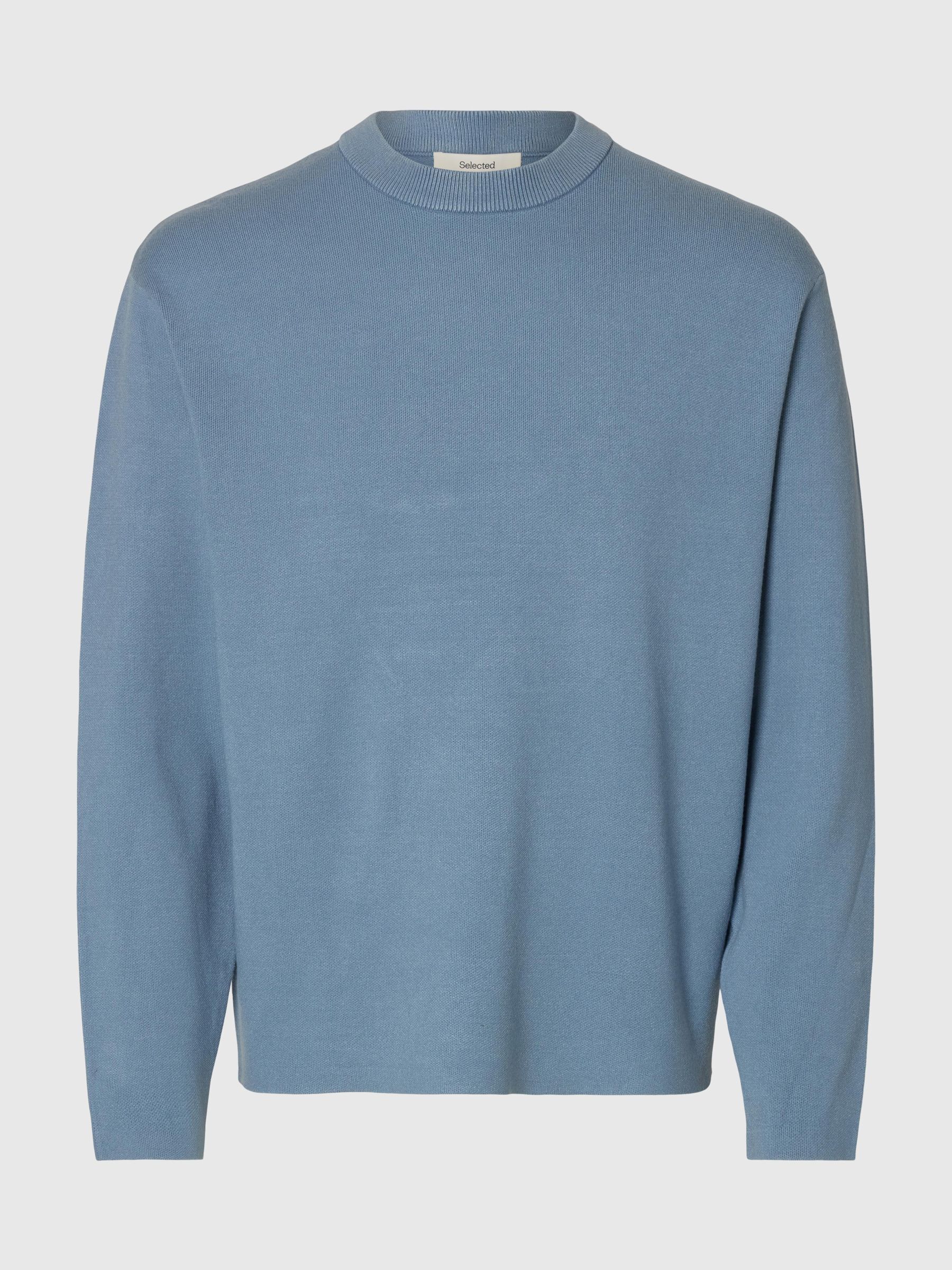RELAXED FIT PULLOVER, Dusty Blue, highres