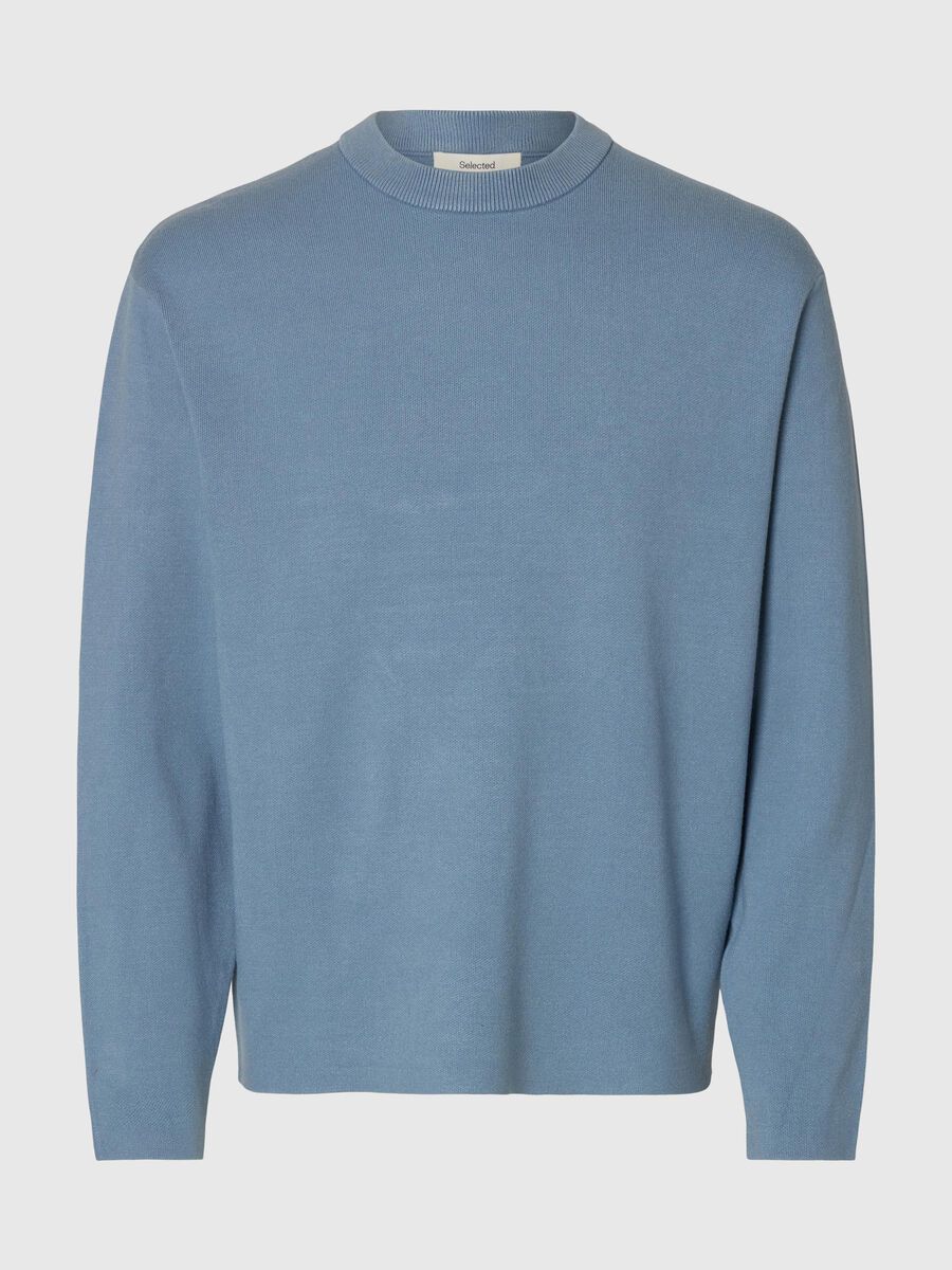 Product tile image - RELAXED FIT PULLOVER, Dusty Blue | 16099570_DustyBlue