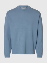 RELAXED FIT PULLOVER, Dusty Blue, highres