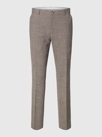 SLIM FIT ANZUGHOSE, Dark Sand Melange, highres