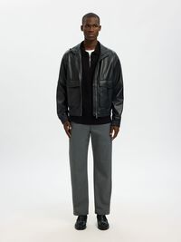 HALF-ZIP PULLOVER, Black, highres