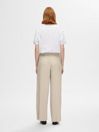 HIGH WAISTED PLISSE TROUSERS, Sandshell, highres