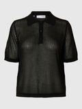 Selected KURZARM POLOHEMD AUS STRICK, Black, highres - 16097552_Black_001.jpg