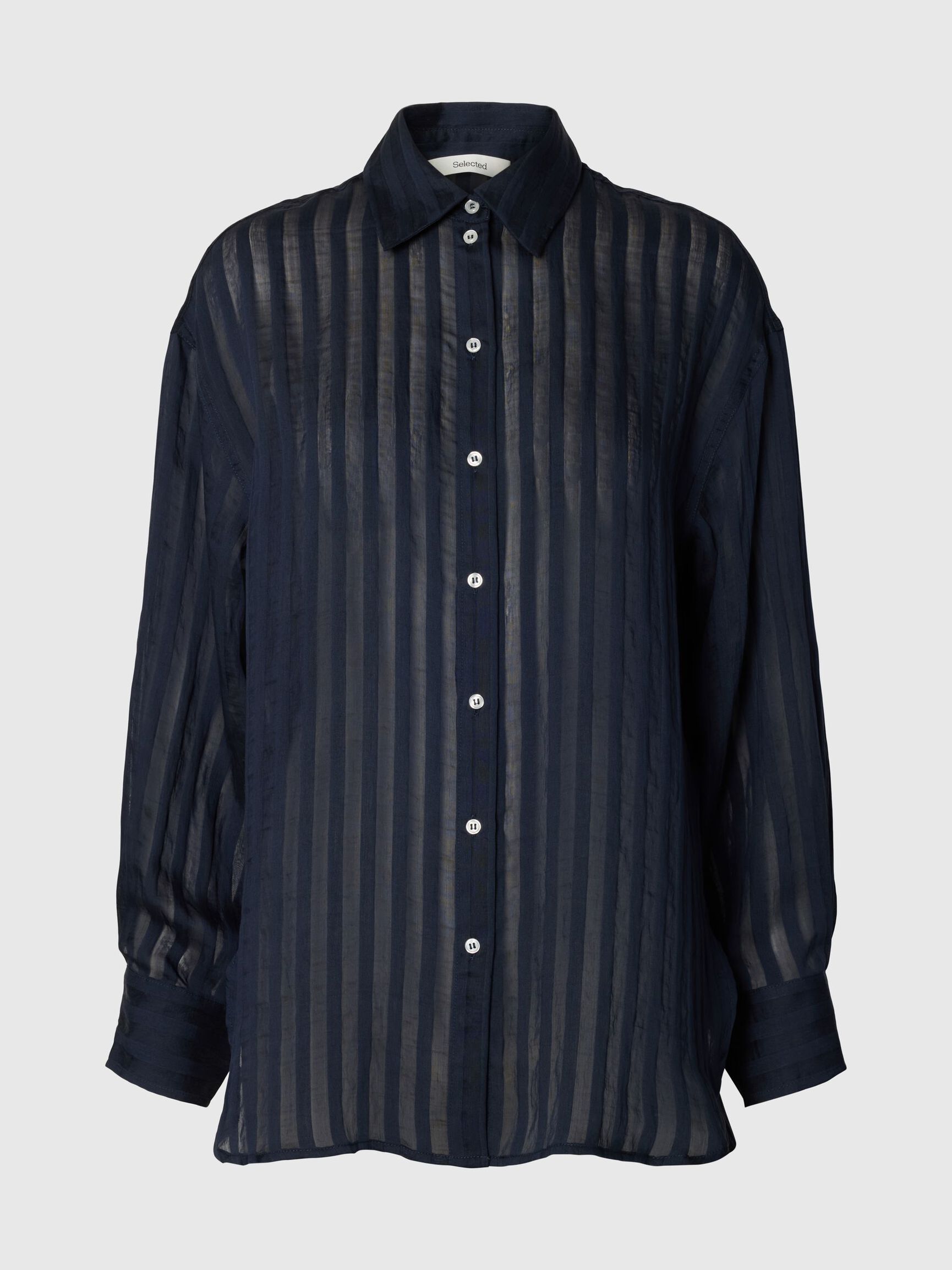 OVERSIZED FIT OVERHEMD MET LANGE MOUWEN, Dark Sapphire, highres