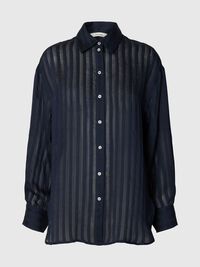 OVERSIZED FIT OVERHEMD MET LANGE MOUWEN, Dark Sapphire, highres