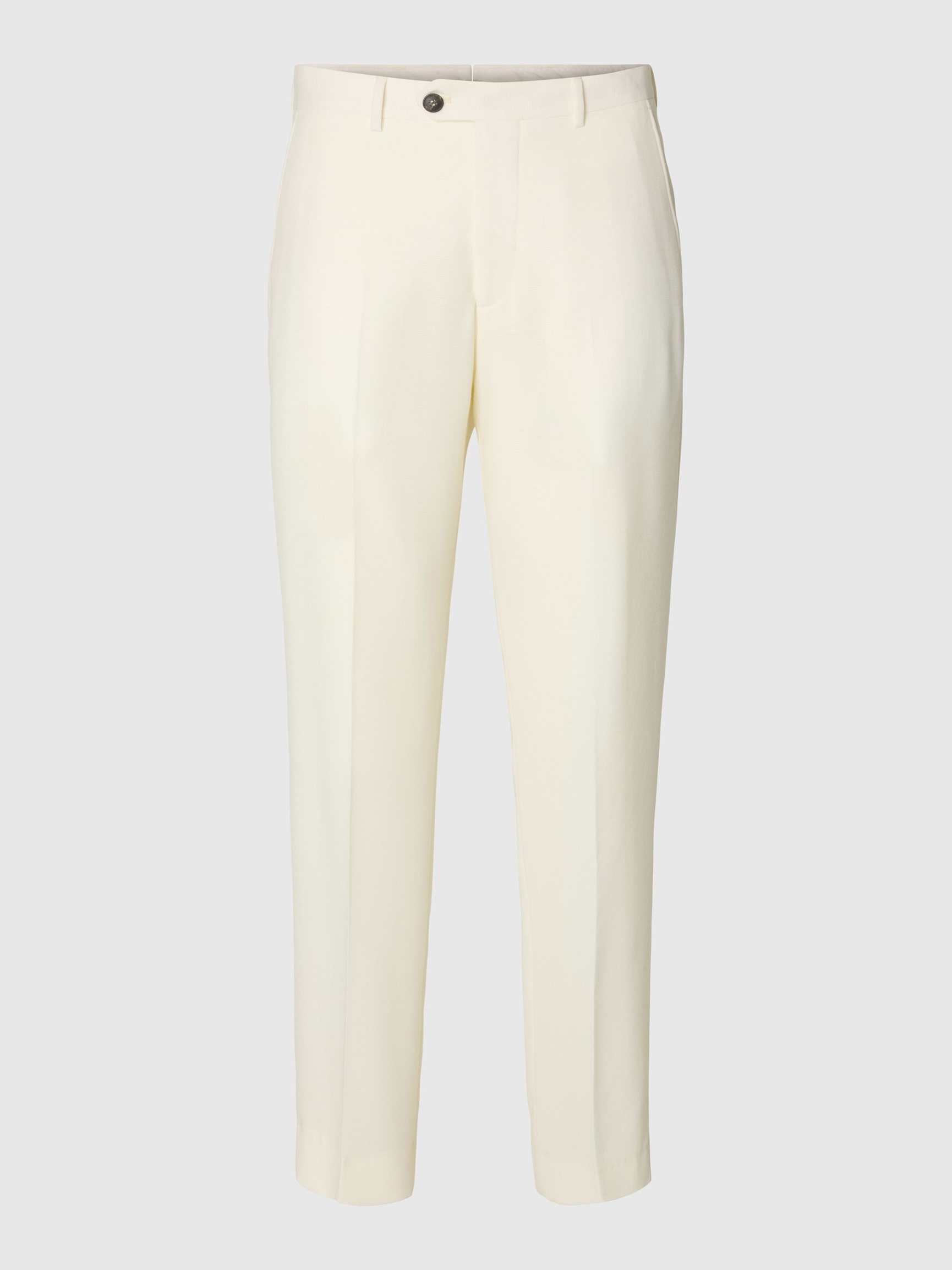 WOOL BLEND SUIT TROUSERS, Egret, highres