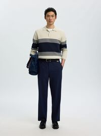 RELAXED FIT TROUSERS, Dark Navy, highres
