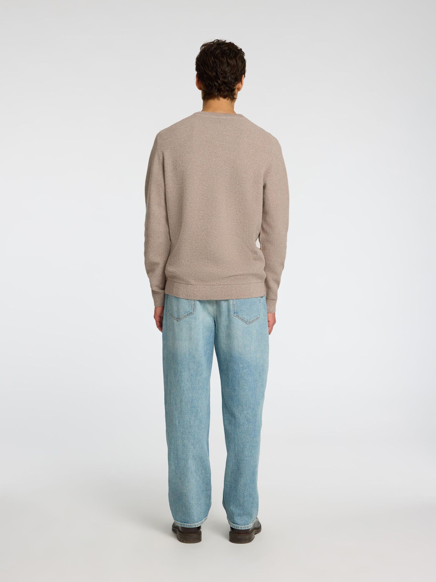 MAGLIONE GIROCOLLO, Oatmeal, highres