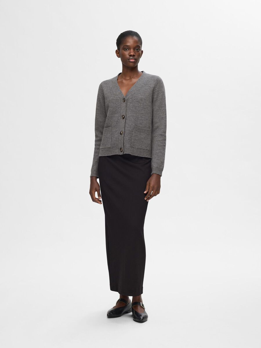 Selected 100% ULD CARDIGAN, Medium Grey Melange, highres - 16094279_MediumGreyMelange_005.jpg