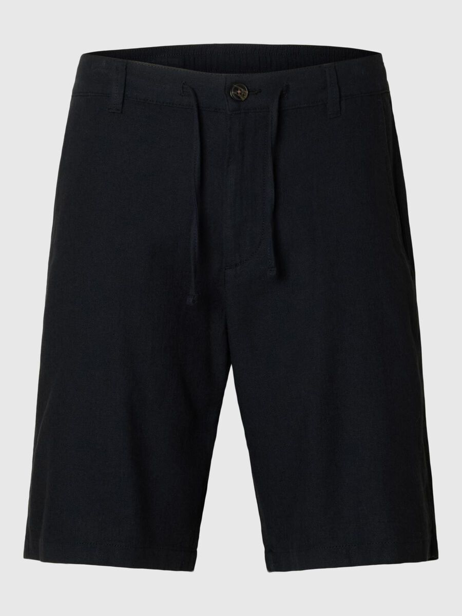 Selected COMFORT FIT SHORTS, Black, highres - 16087638_Black_001.jpg