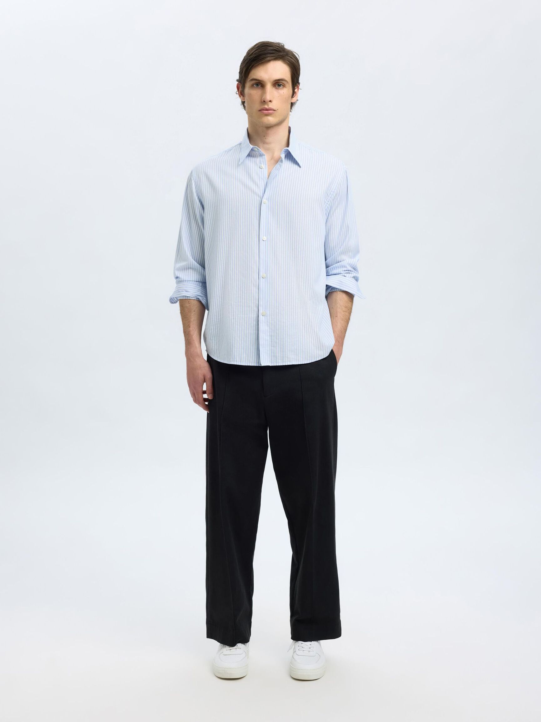 RELAXED FIT  SHIRT, Light Blue, highres