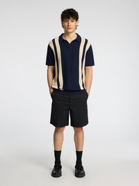 KURZARM POLOHEMD AUS STRICK, Sky Captain, highres