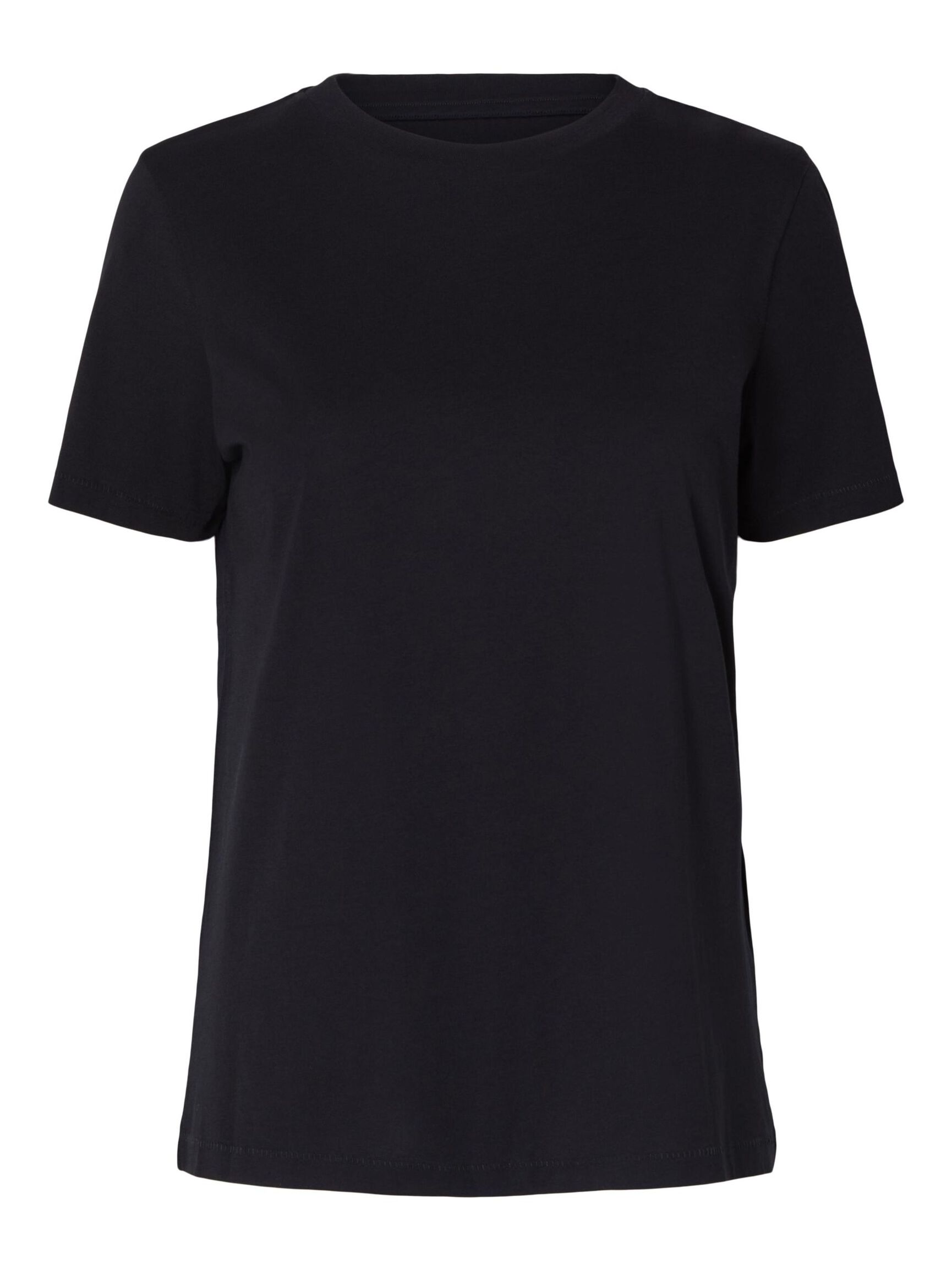 COTTON T-SHIRT, Black, highres