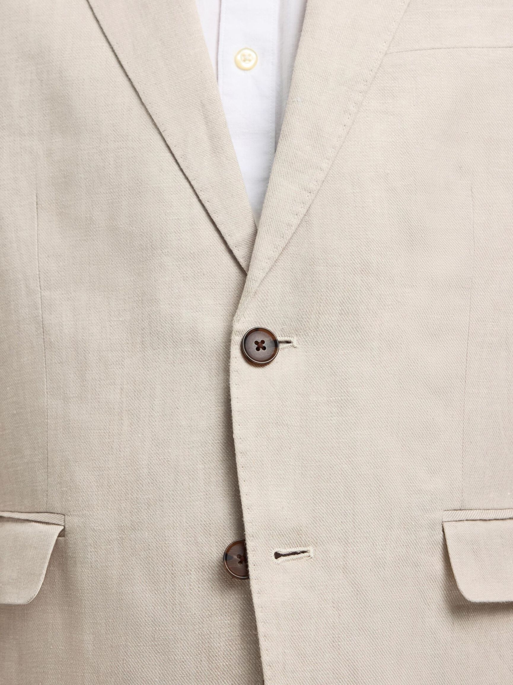 100% LINEN BLAZER, Sand, highres