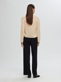 LONG SLEEVED KNITTED CARDIGAN, Birch, highres