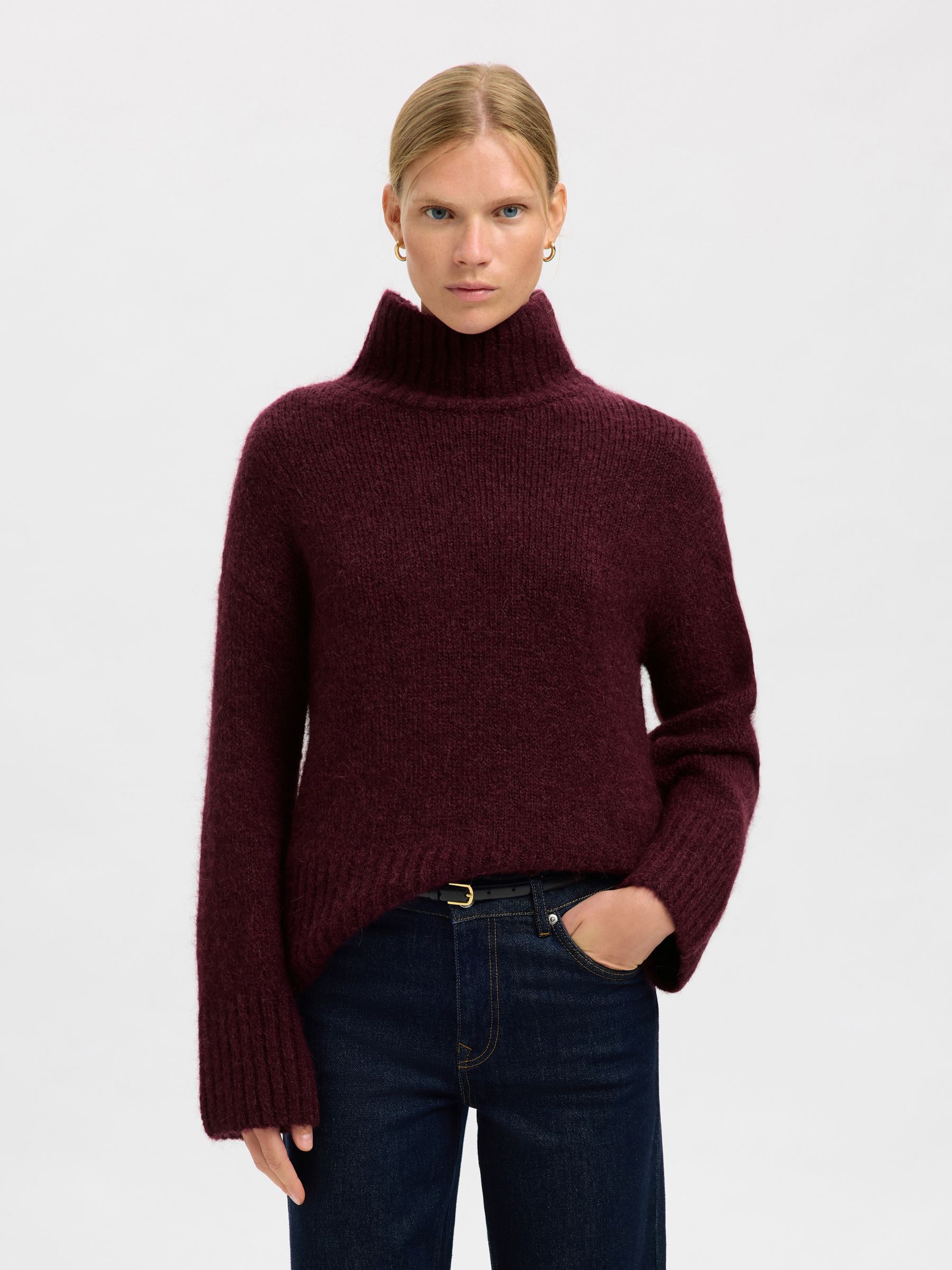 WOOL BLEND HIGH-NECK JUMPER, Fig, highres