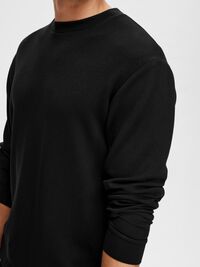 VISCOSE BLEND SWEATSHIRT, Black, highres