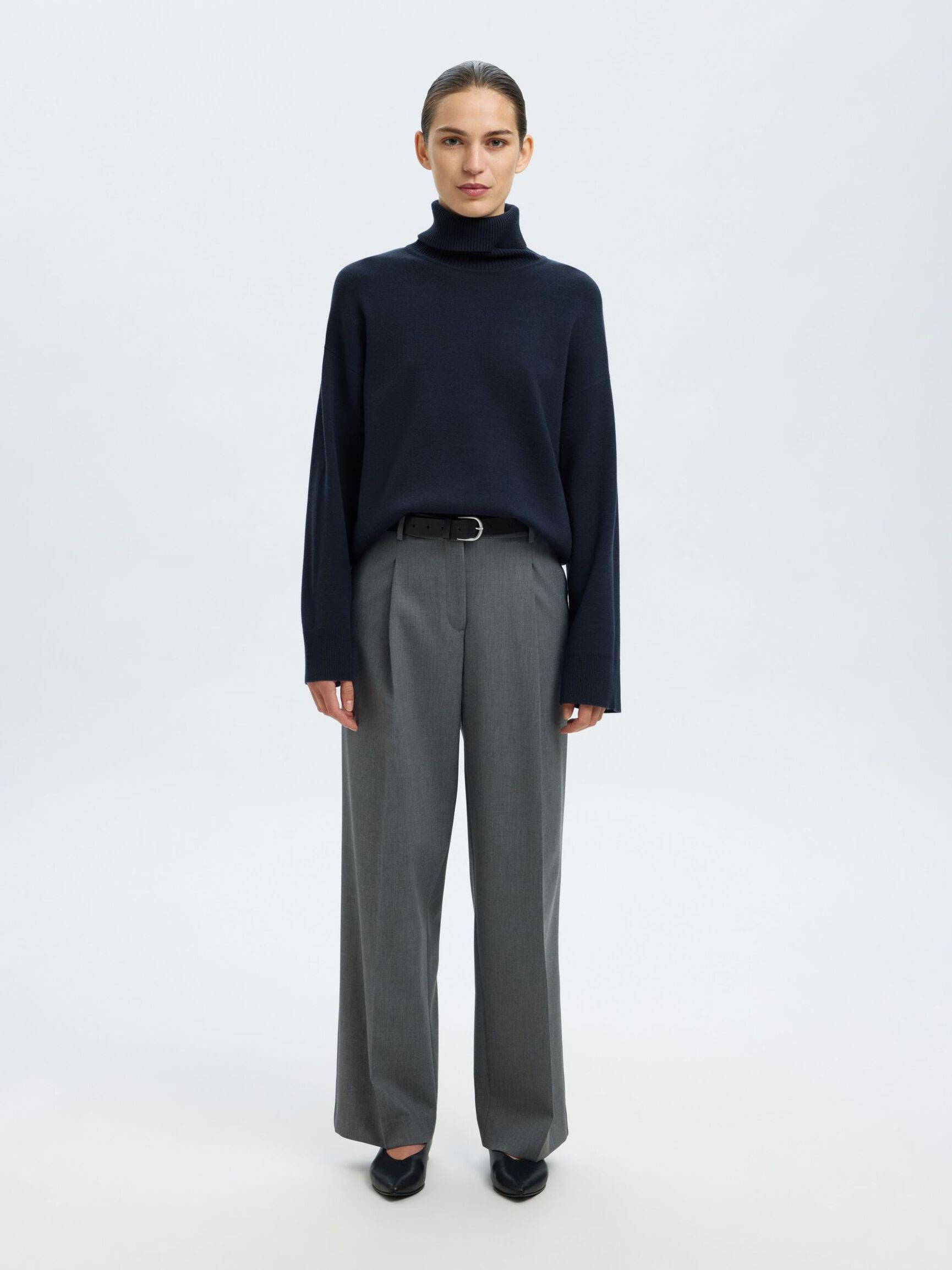 VISKOSEMIX STRICKPULLOVER, Dark Sapphire, highres