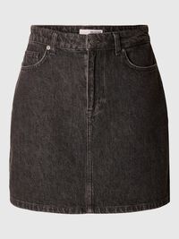 HIGH WAIST JEANSROCK, Black, highres