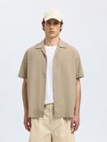 Selected SEERSUCKER SHORT SLEEVED SHIRT, Pure Cashmere, highres - 16097618_PureCashmere_003.jpg