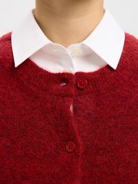 ULDBLANDING STRIKKET CARDIGAN, Equestrian Red, highres