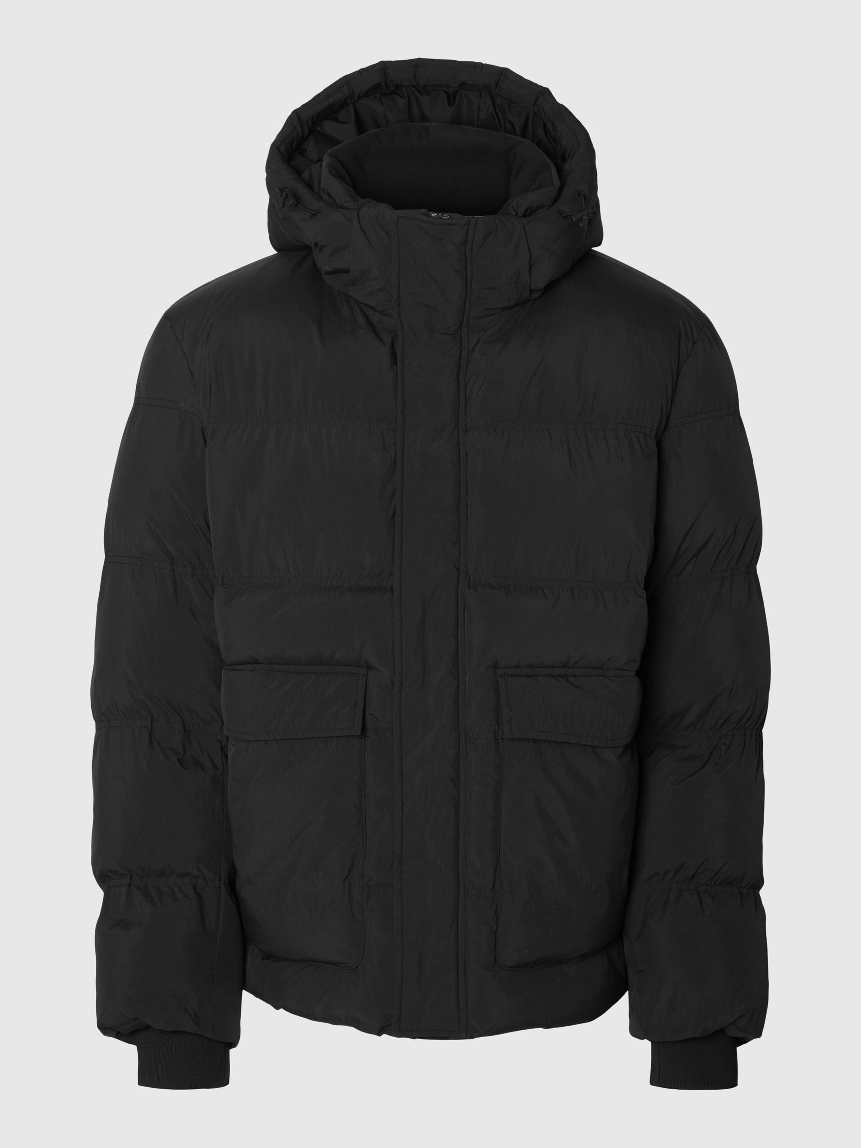 PADDED PUFFER JACKET, Black, highres