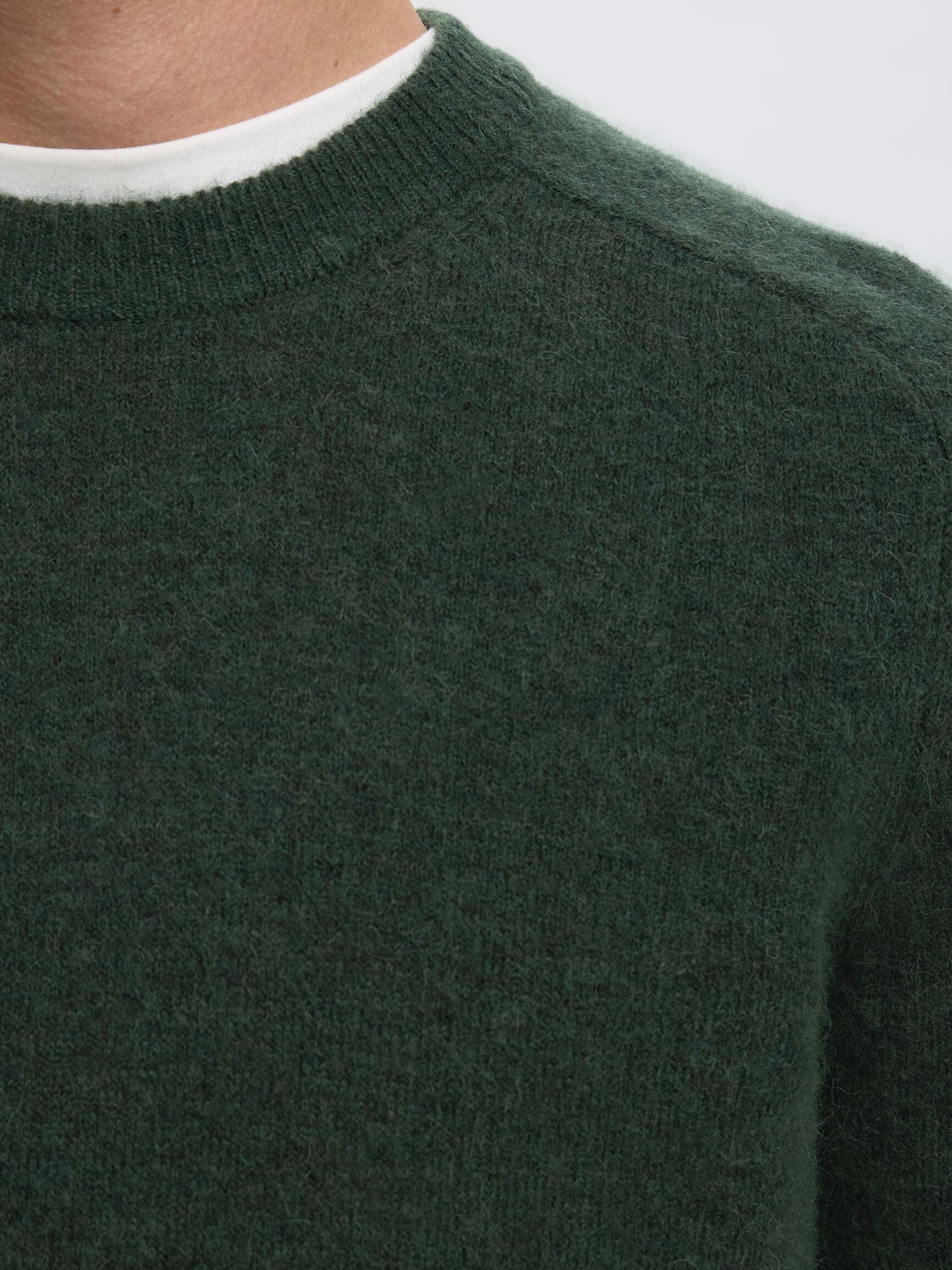LANGÄRMELIGER STRICKPULLOVER, Deep Forest, highres