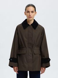 WAXED COTTON JACKET, Delicioso, highres