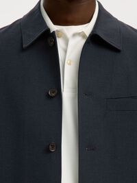 TAILORED OVERSHIRT, Dark Sapphire, highres