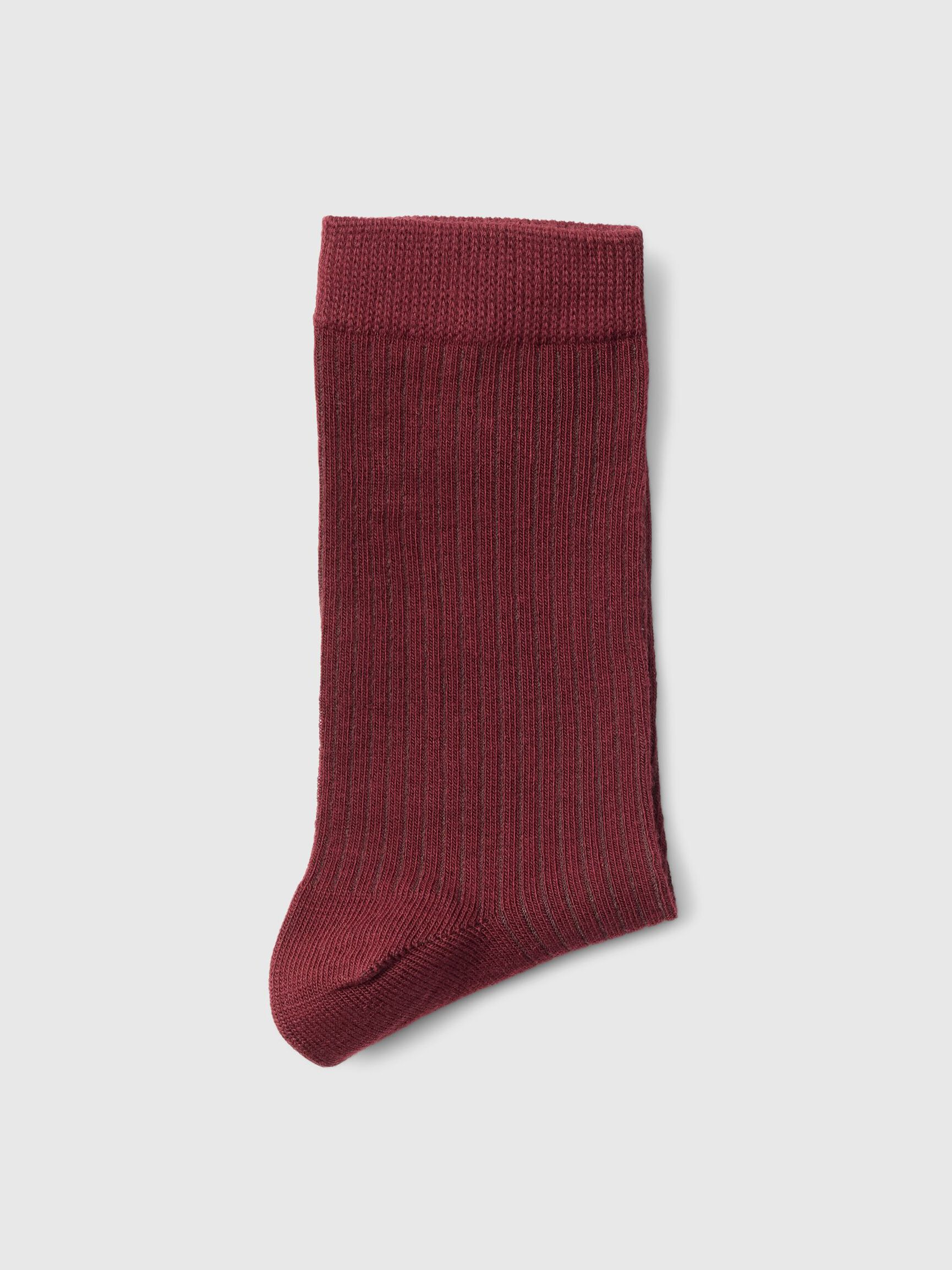 COTTON BLEND SOCKS, Tawny Port, highres