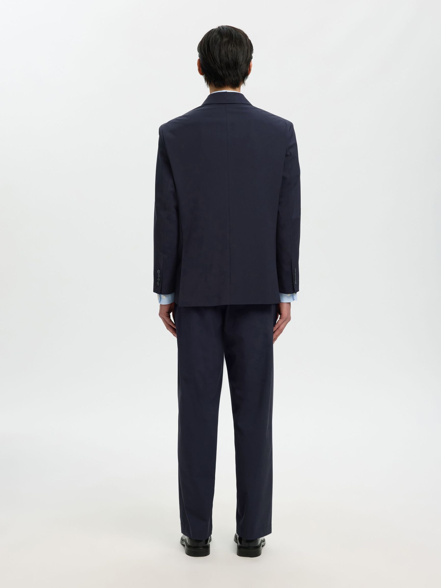 RELAXED FIT DOUBLE-BREASTED BLAZER, Navy Blazer, highres