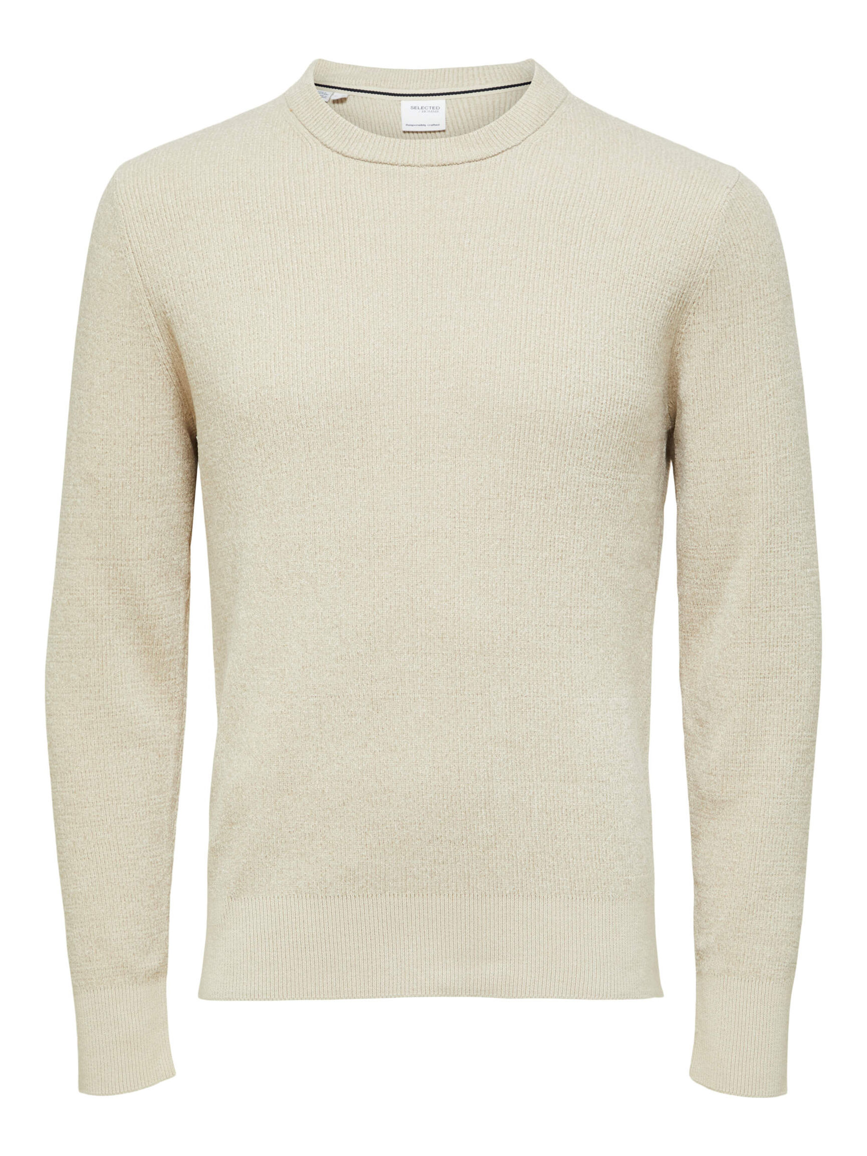 LONG SLEEVED JUMPER, Oatmeal, highres