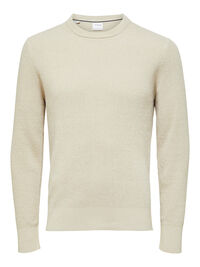 LONG SLEEVED JUMPER, Oatmeal, highres