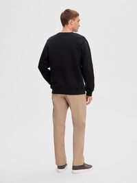 BESTICKTE SWEATSHIRT, Black, highres