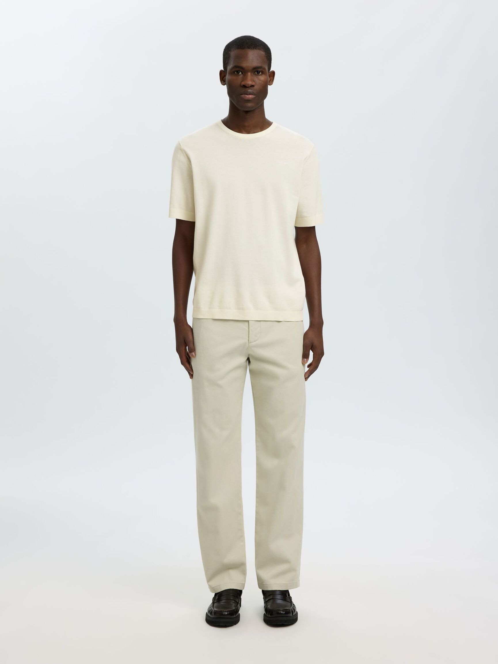 COTON T-SHIRT, Egret, highres