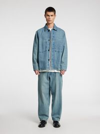 LIGHT WASH LOOSE-FIT JEANS, Light Blue, highres