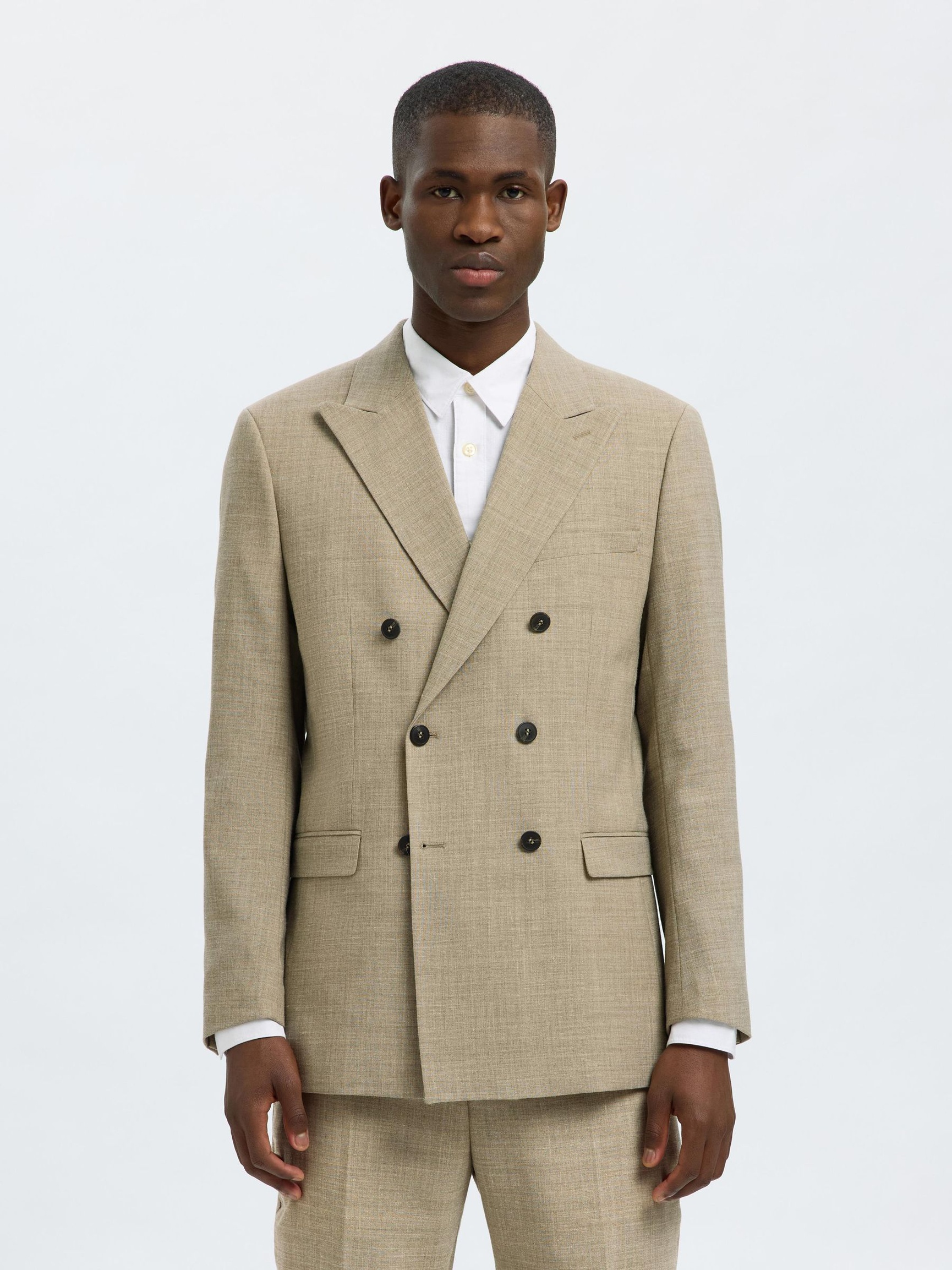 SLIM FIT ZWEIREIHIGER BLAZER, Sand, highres