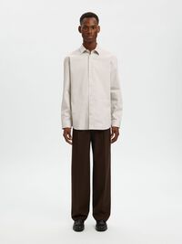 SLIM FIT STRETCH SHIRT, Sand, highres