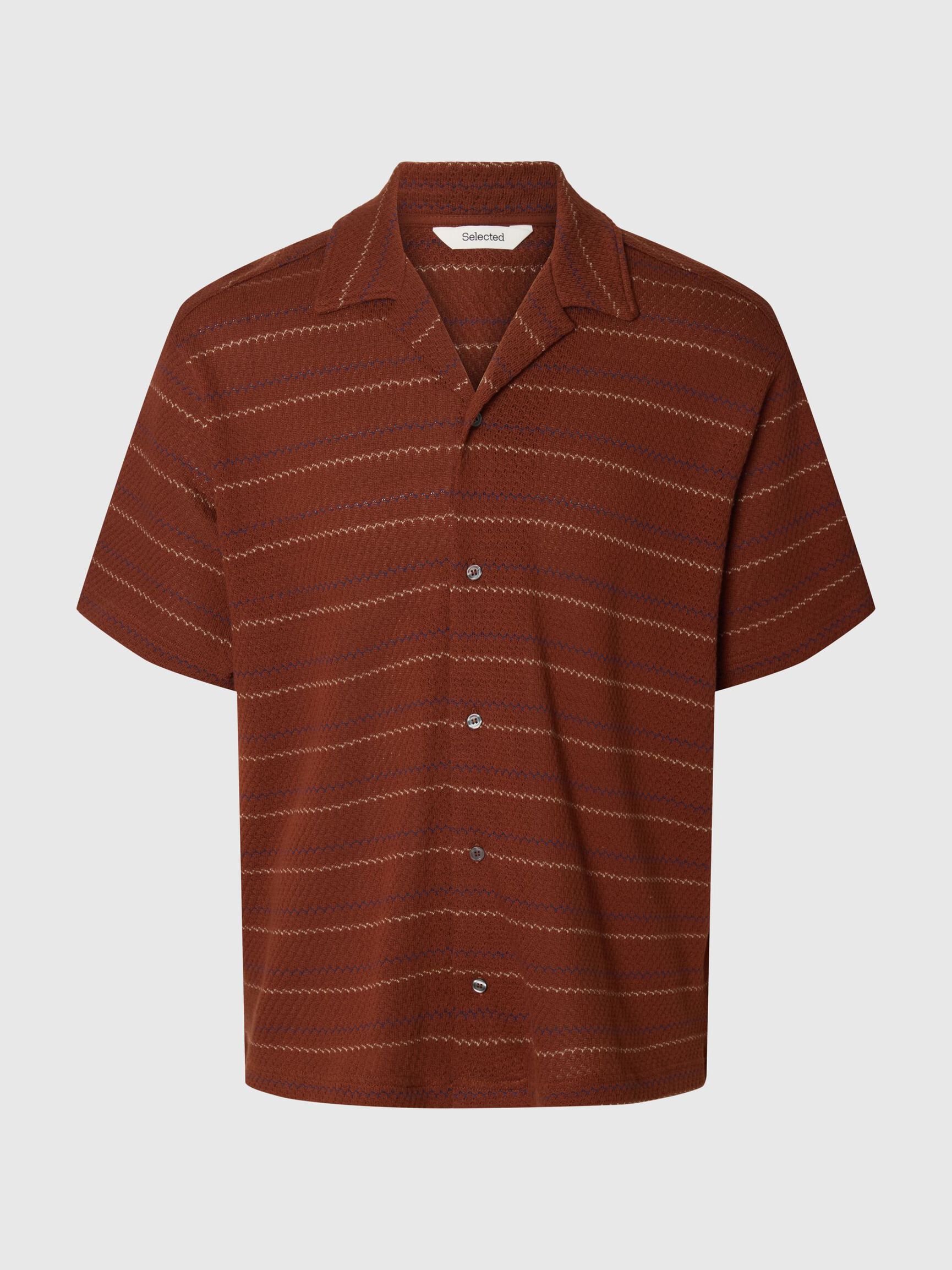 REGULAR FIT SHORT SLEEVED SHIRT, Cherry Mahogany, highres