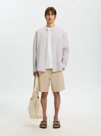 SEERSUCKER SHORT, Pure Cashmere, highres