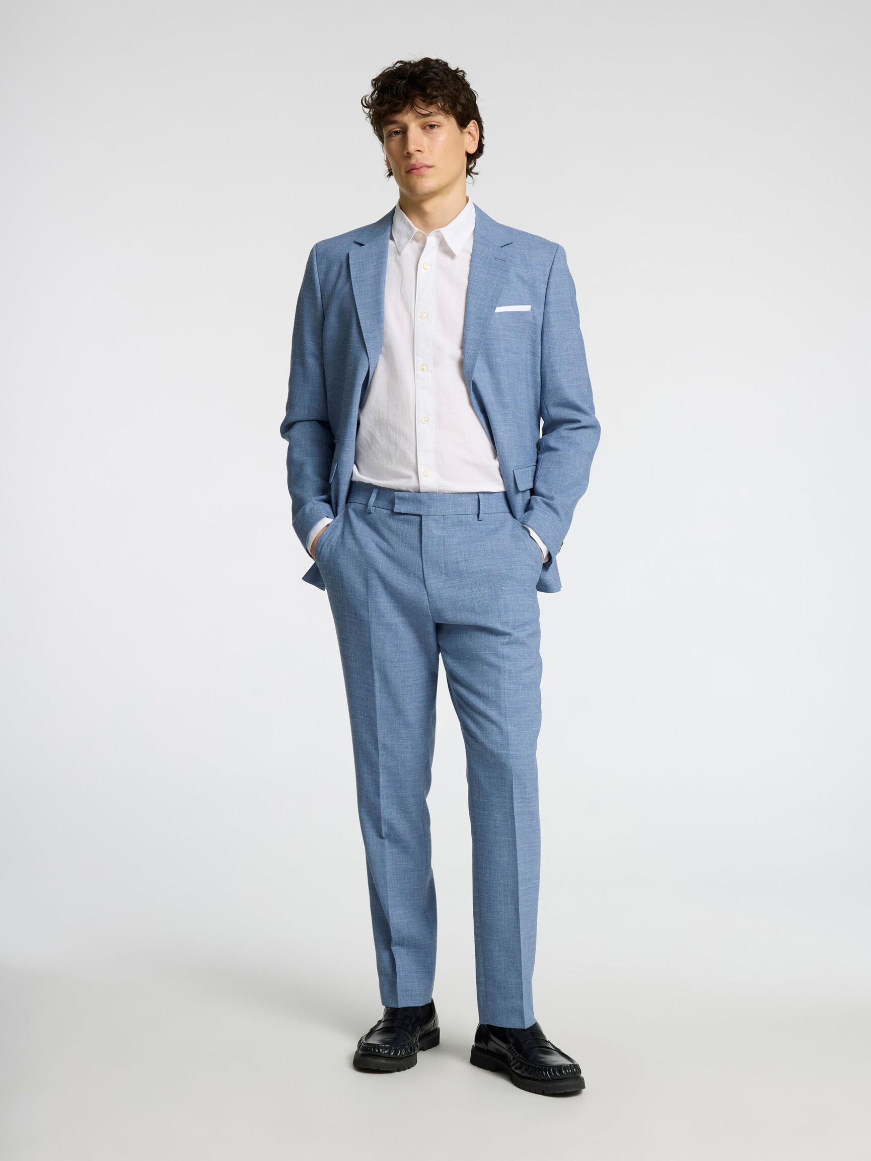 COUPE SLIM PANTALON DE COSTUME, Stonewash, highres