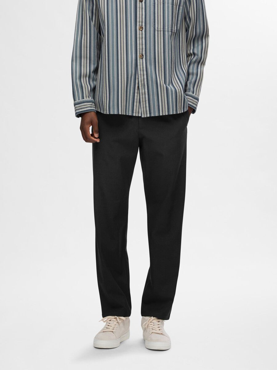 Selected 196 STRAIGHT FIT TROUSERS, Black, highres - 16094297_Black_003.jpg