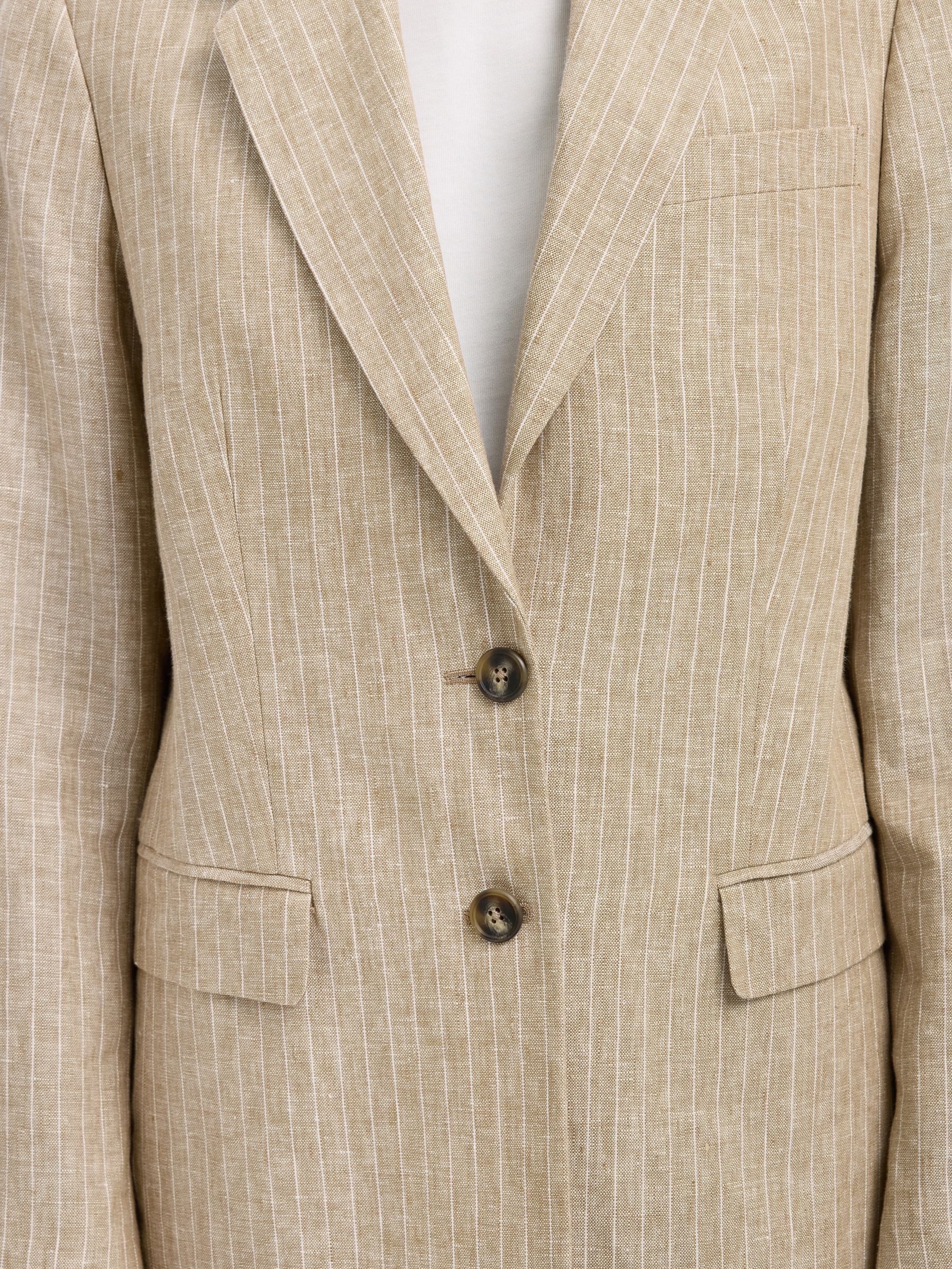 RELAXED FIT LEINENBLAZER, Weathered Teak, highres